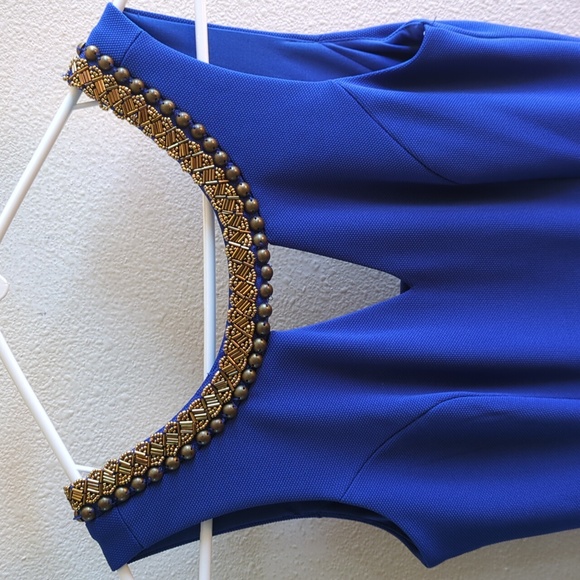 Blue dress amazing beading size s - Picture 3 of 12